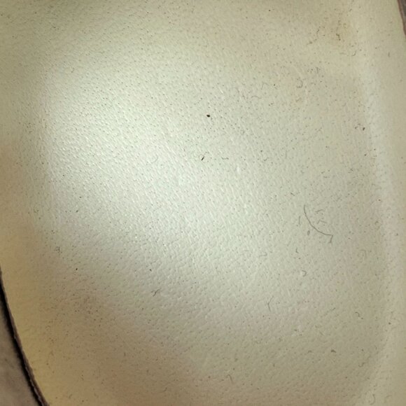 Chanel White Leather Perforated Lace-Up Sneakers With Yellow Toe Cap & Heel Acce - Picture 5 of 8